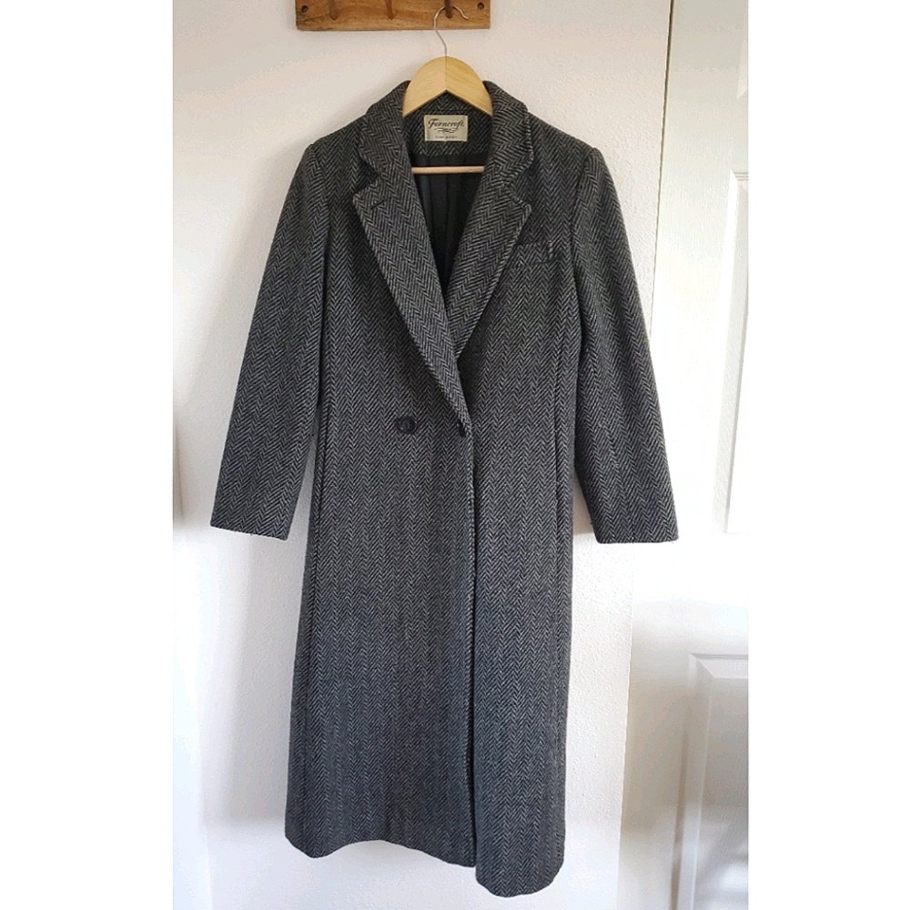 Wool Coat Ferncroft coat chevron 100% wool